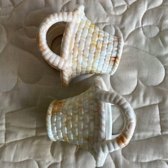 AKRO AGATE. BEAUTIFUL MARBLEIZED BASKETS. SET OF 2 - Picture 3 of 9